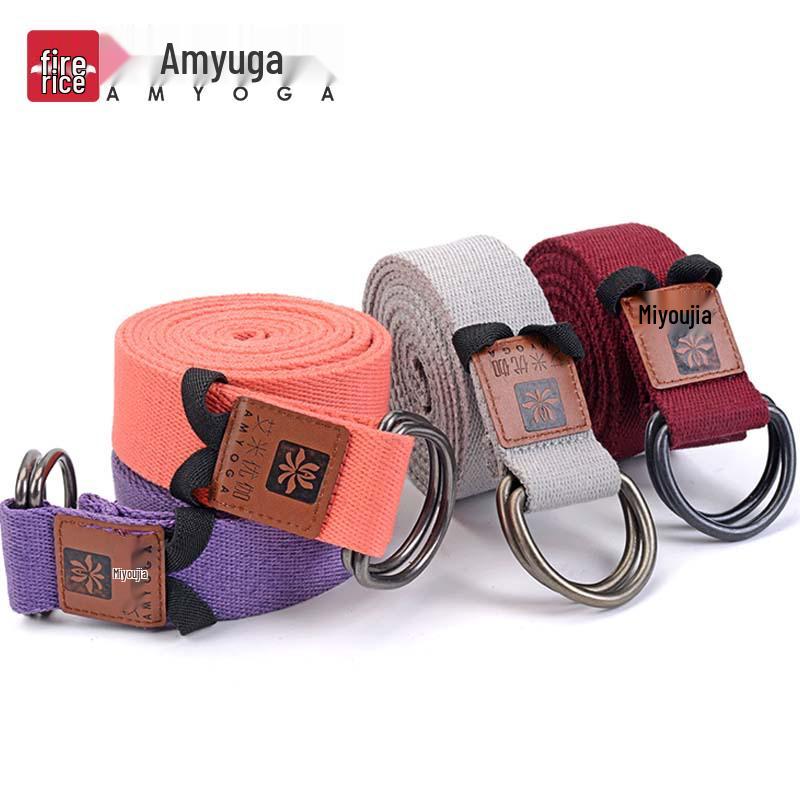 Enhanced Polyester Cotton Yoga Stretch Strap