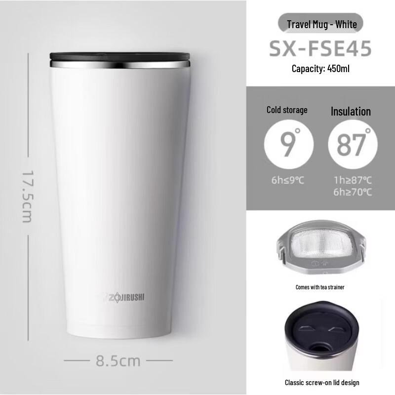 Zojirushi 450ml Vacuum Insulated Stainless Steel Coffee Mug