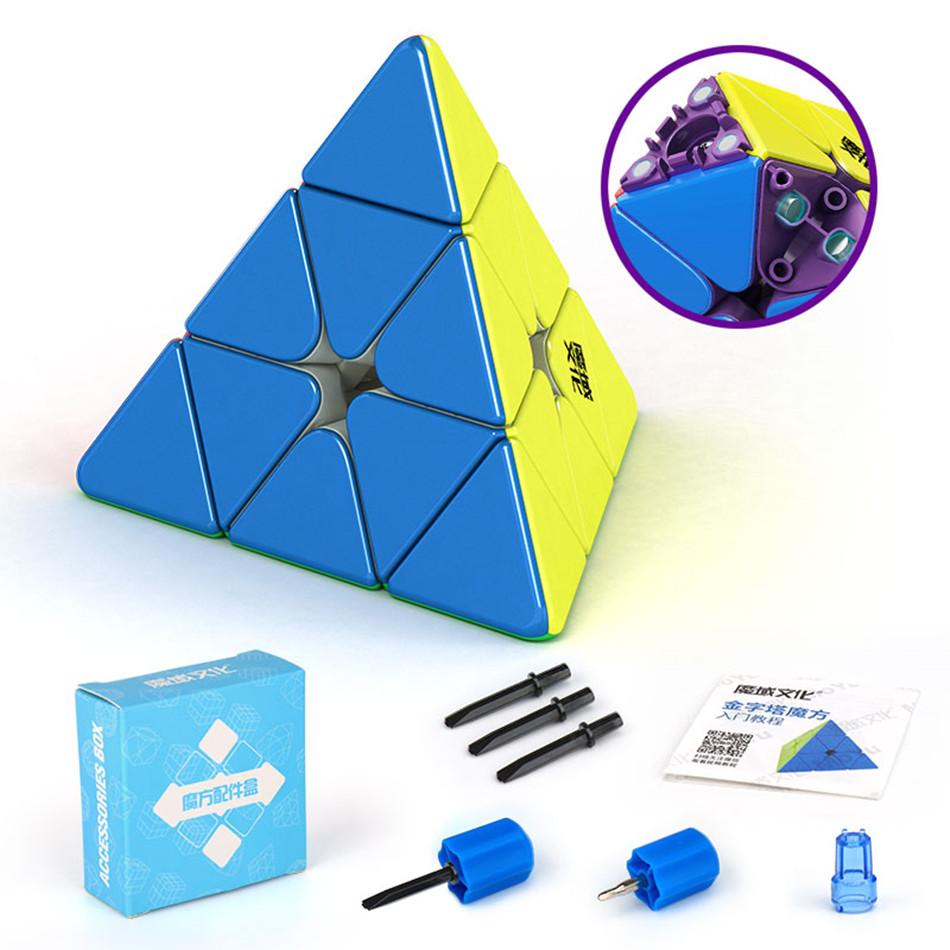 Moyu New Weilong Wrm Pyramid Puzzle Stickerless Speed Magnetic Cube Maglev Cubes Toy Educational Magnetic Toys Twist Cubes