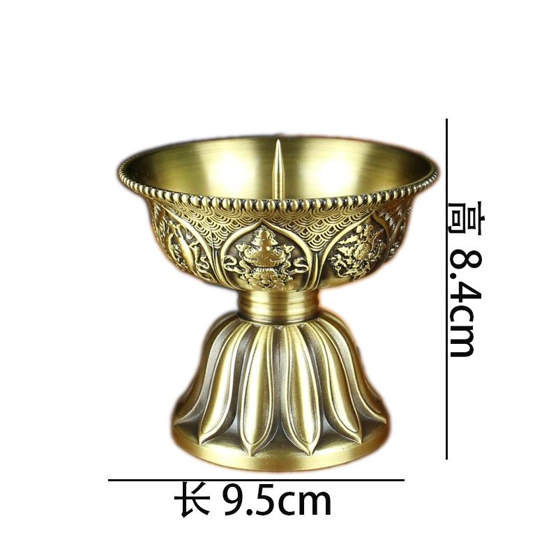 

Eight auspicious candle holder home offering Buddha pure copper candle holder metal bronze ware process