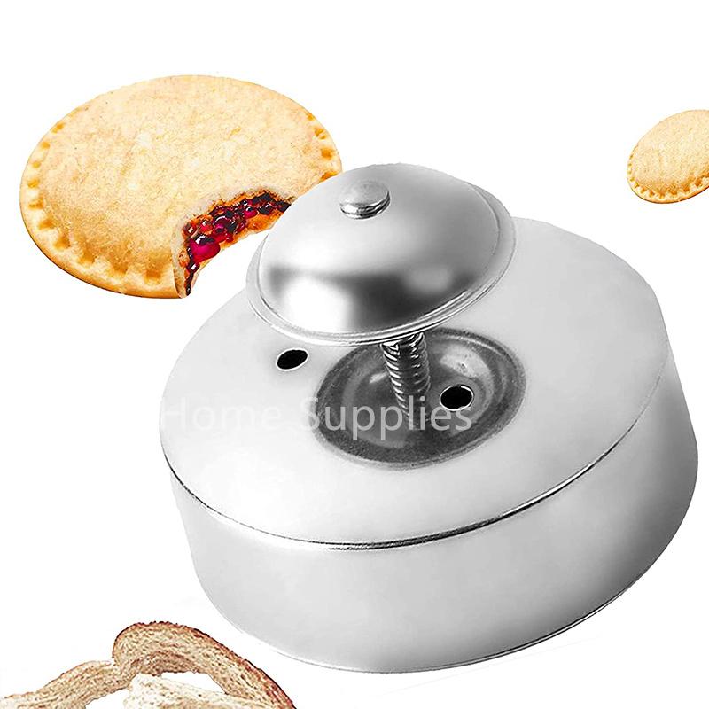 Sandwich Sealer Maker Food-Grade 304 Stainless Steel Sandwich Cutter Uncrustables Peanut Butter and Jelly Bread Kitchen Tool