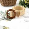Fashion Leopard Print Buckle Decoration Women Woven Waist Belt For Beach And Casual Looks