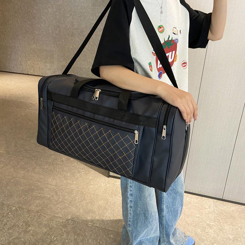 Large capacity hand-held travel bag, business commute, business trip, luggage bag, household fitness clothing storage bag, can be set with tie rod
