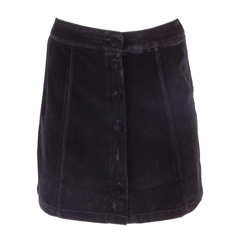 

Короткая черная бархатная юбка с узором пейсли для женщин LA PETITE ETOILE