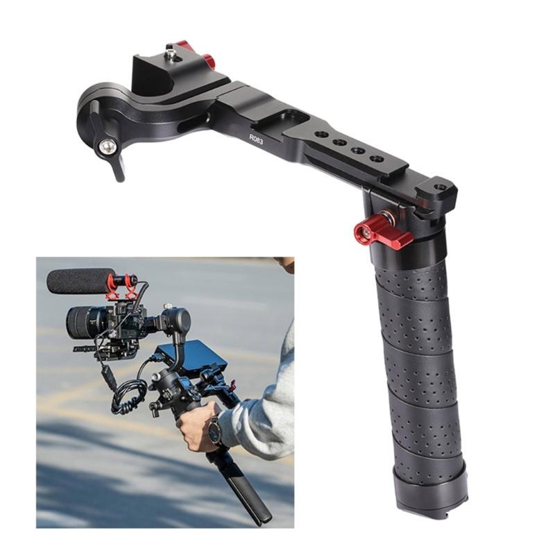 Portable Ergonomic Camera Handle 5 1/4inch Screw Holes 2 Cold Shoe Mounts For SC2/S3 Camera Professional Filming