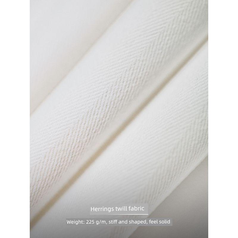 Madden Parka American Casual Herringbone Profile Long Sleeves Shirt Print Bandage Dress White with Lapel Shirt Men's Autumn