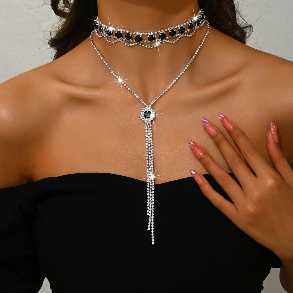 Europäisch Amerikanische Mehrschichtige Strass Körperkette Halskette - Sexy Strandschmuck