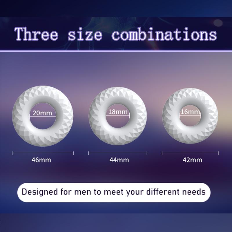 Male Penis Cock Ring Delay Ejaculation Scrotal Binding Ball Stretcher Penis Enlargement Silicone Cockring Sex Toy For Men