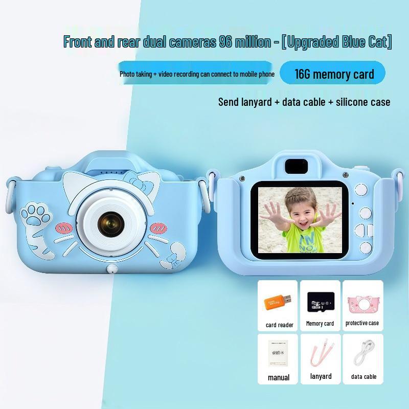 Ultra HD Dual Camera Kids' Cartoon Camera for Photo and Video – Ideal Birthday Gift