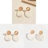 Shell Drop Earrings With Geometric Design For Women Summer Fashion Jewelry