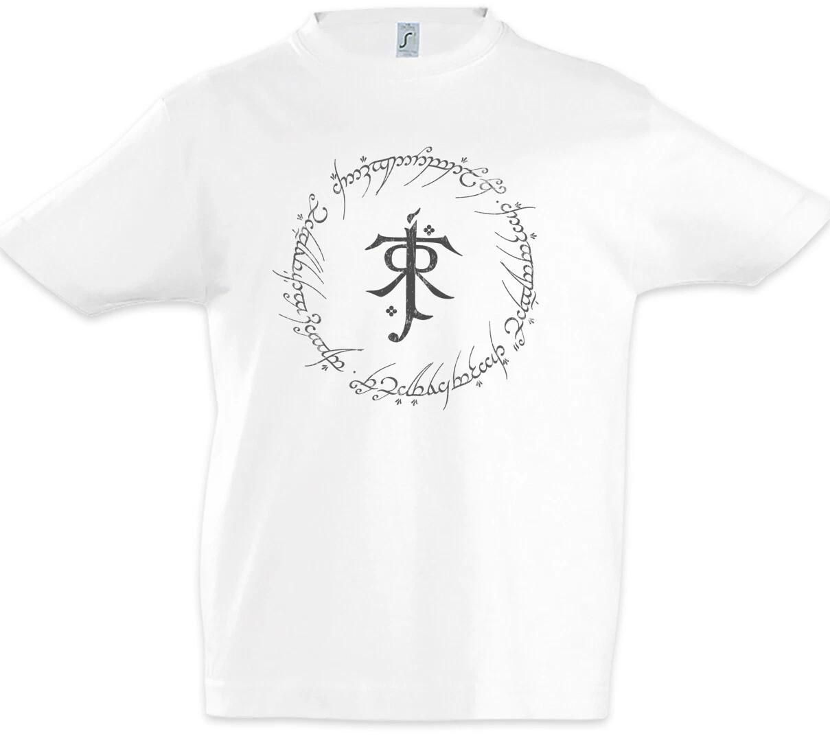 Ring Text Kids Boys kids boys T-Shirt Lord Of Frodo Rings Inscription Mordor Sauron 160
