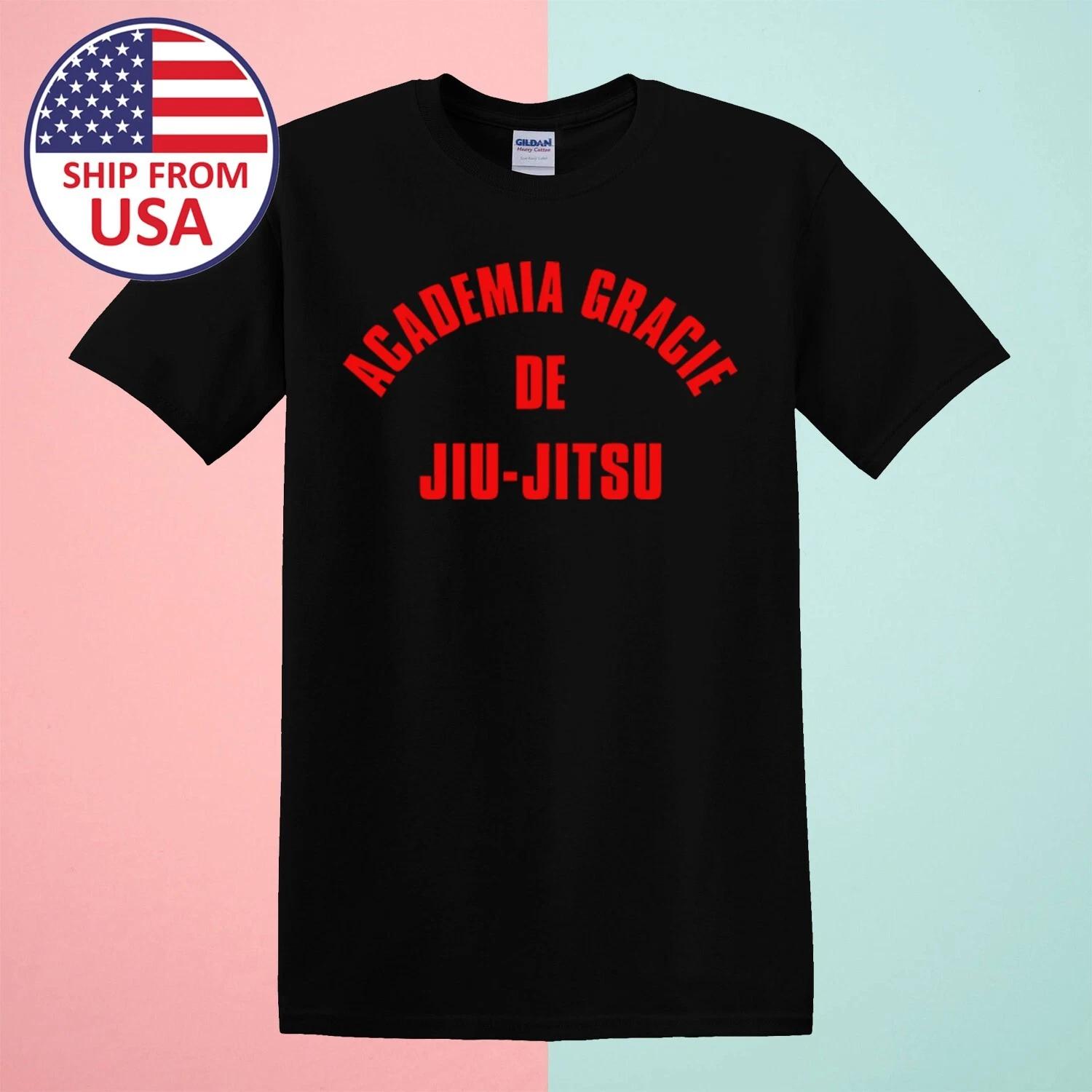 Академия Gracie Jiu Jitsu Brasil Мужская Черная Размер S-5XL 4XL