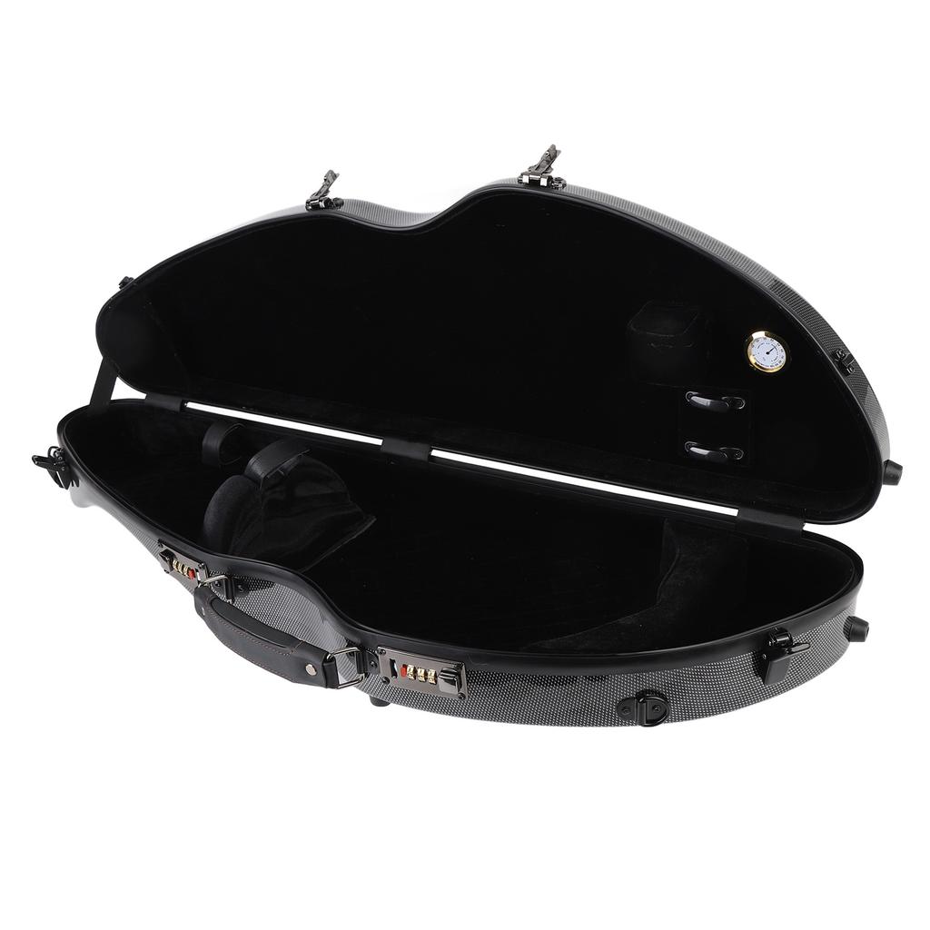 Carbon Fiber Violin Case Built in Hygrometer Lightweight 4 4 Full Size Violin Case with Combination Lock