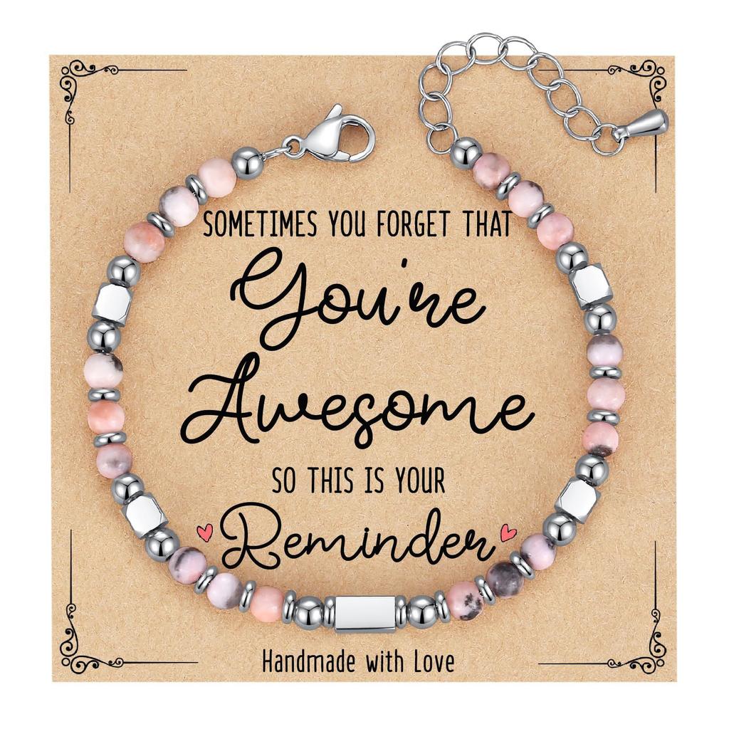 JYL TS Bracelet Letter Heart  Set Stackable Friendship & Personalized Luck