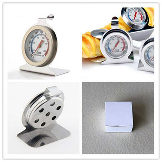 Stainless Steel Oven Thermometer in White Paper Box (50-300°C Range)