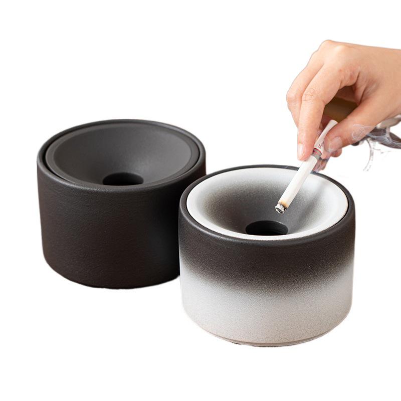 Large Ceramic Ashtray – Creative Retro Chinese Style for Living Room or Office