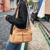 New literary girl shoulder bag ins versatile large capacity canvas tooling style student class messenger bag