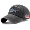 European and American washed retro shark baseball cap women's embroidered letter cap spring and summer outdoor versatile sun hat