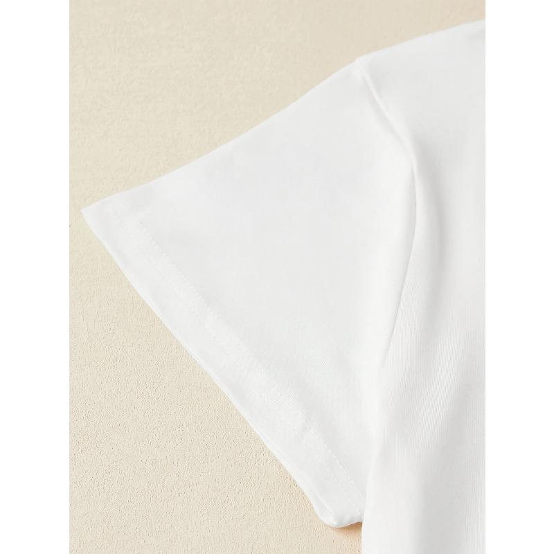 European Size Women'S "We Bare Bears" Graphic Tee - Cute Cartoon Bear Design, Short Sleeve Crew Neck, Casual & Fashionable, All-Season Comfort