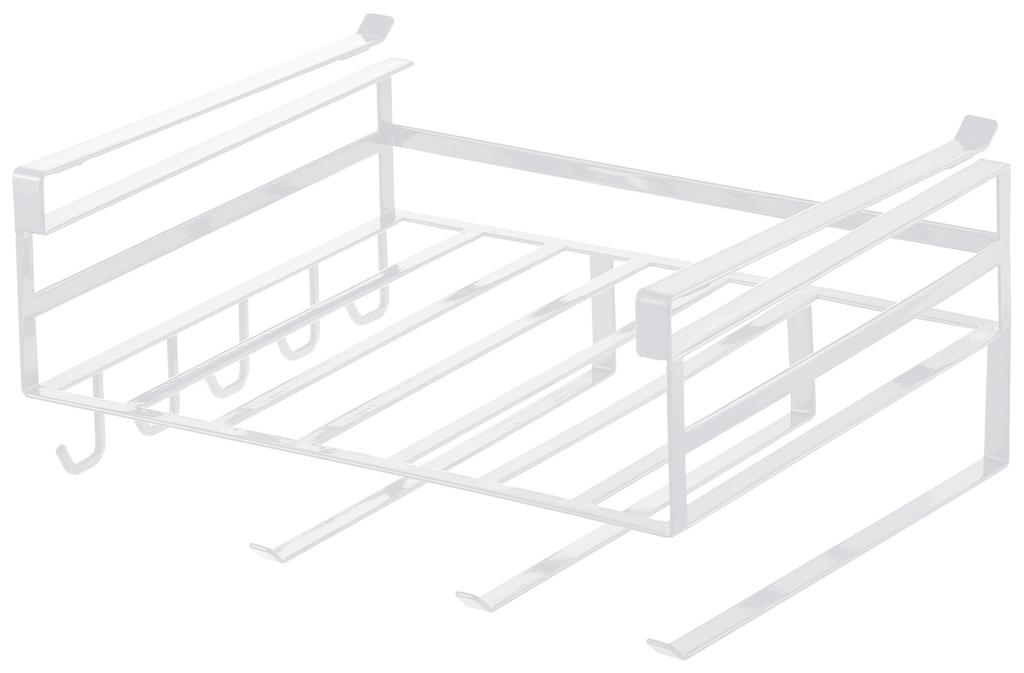 Yamazaki Tower Under-Cabinet Multi-Function Rack, White, Approx. W30.5 x D26 x H16cm, Kitchen Paper Holder, Kitchen Rack 2845