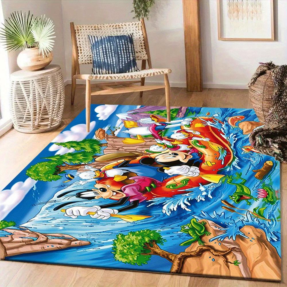 1 Stück Mickey-Maus und Minnie-(23)_01 Teppich Läufer, Schlafzimmer und Spielzimmer Langlebig, Fleckenbeständig und Leicht zu Reinigen, Wohnzimmer