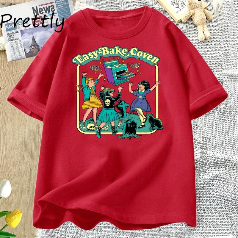 

Halloween Tshirt Easy Bake Coven Halloween Retro 90s T Shirt Women Unisex Casual Short Sleeve Graphic T Shirts Womens Clothing S