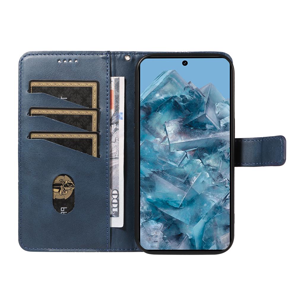 For Google Pixel 8 Pro Case Lines Pattern PU Leather Wallet Folio Phone Cover