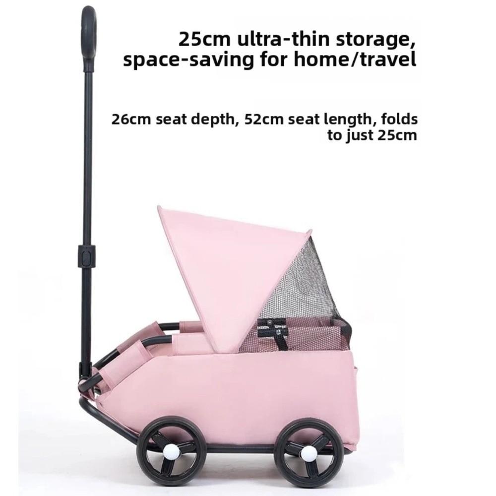 Foldable Pet Stroller Lightweight Pet Strolling Cart Small Pet Cart For Dogs Cats Teddy Bears