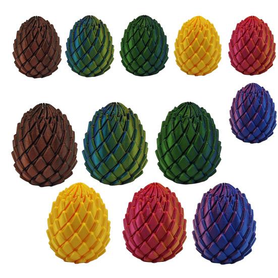3D Printed Twisting Egg Toy Stress Relief Spiral Egg Toy Articulated Rotating Egg Fidget Spinner Desk Toy Easter Basket Stuffers Party