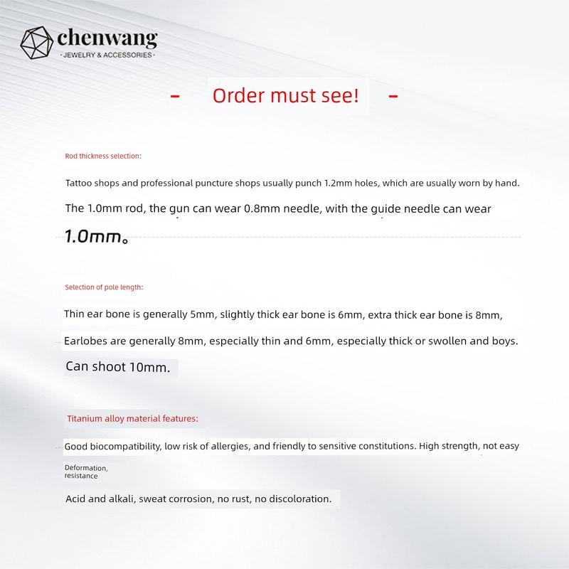 

Medical Ear Bone Stud Titanium Alloy Internal Spiral Pierced-Ear-Caring Ear Studs Flash Chinese Ear Ear Bone Pin Sleep No Need to Take off Earrings Note must see