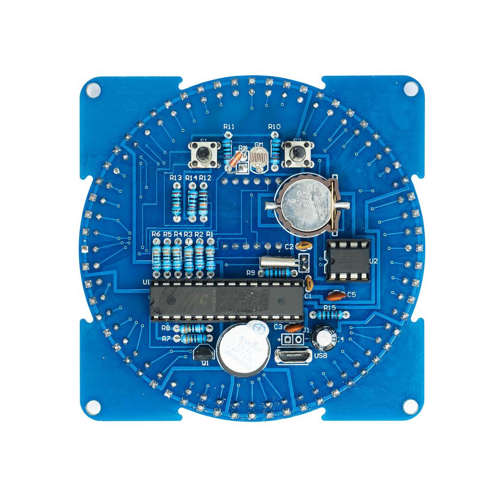 Module d'affichage LED numérique rotatif, Kit d'horloge électronique numérique d'alarme, planche d'apprentissage 51 SCM 5V DS1302, DIY