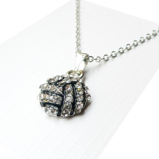 Unisex stras baschet rugby fotbal pandantiv lanț colier bijuterii cadou