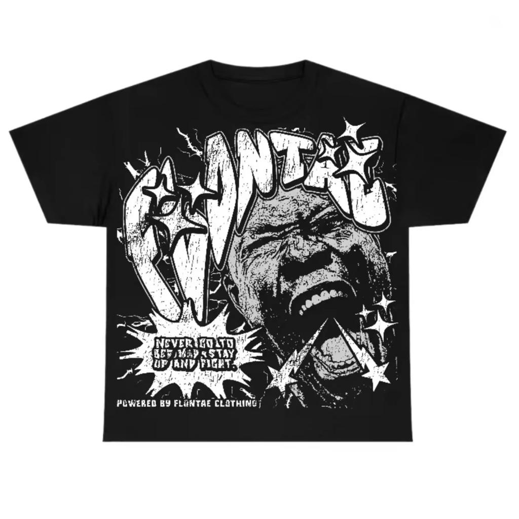 Y2k Harajuku Streetwear Men and Women Short Sleeved Fashion New Cartoon Print Design Shirt Retro Hiphop Trend Oversized Tshirt