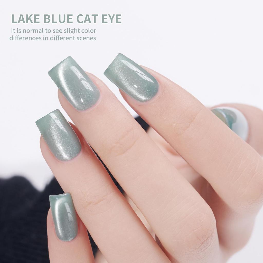 2025 Trendy Mint Mambo Porcelain Glass Bead Cat Eye Gel Polish