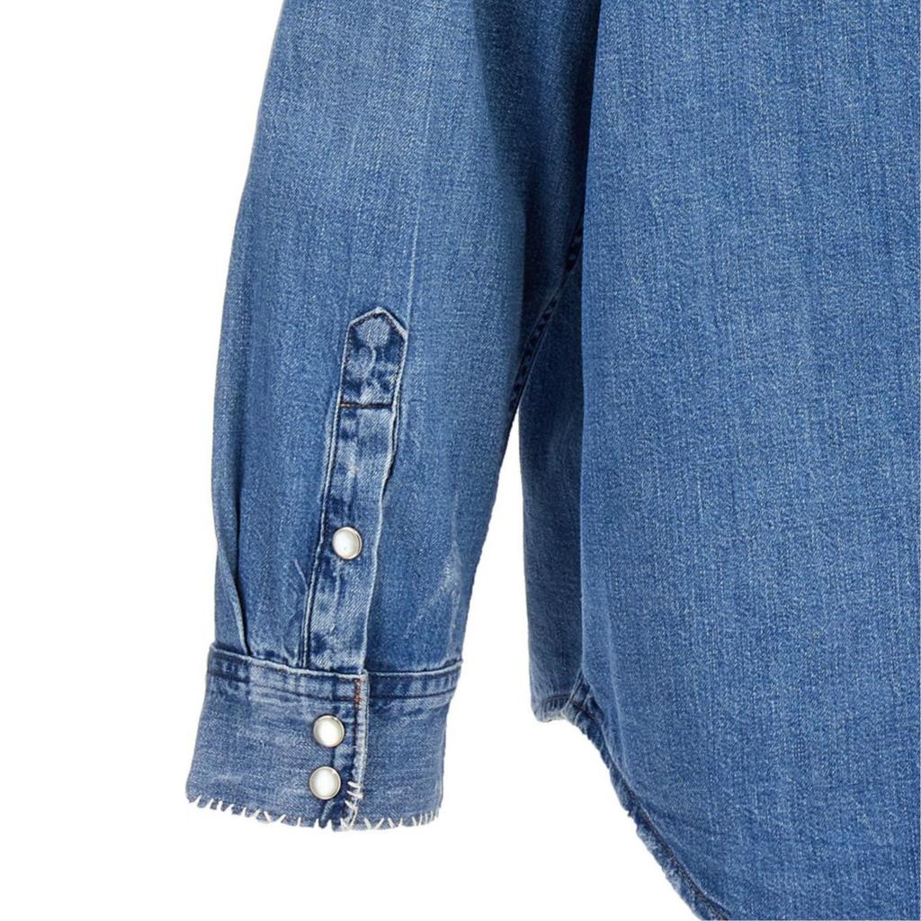 Polo Ralph Lauren Button-Down Collar Long Sleeve Shirt With Chest Pocket Women shirts Blue 211940722-001