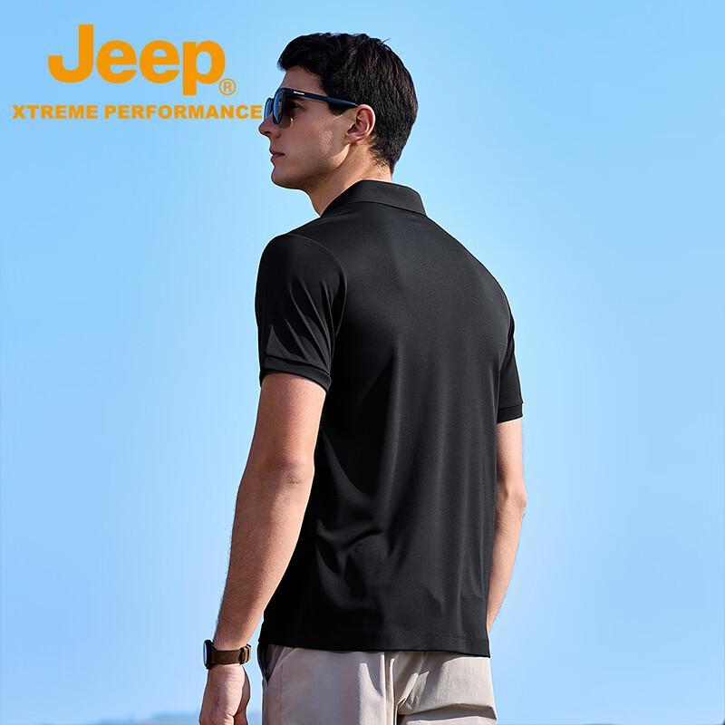 Jeep Men's Outdoor UPF50+ Quick Dry Polo T-Shirt