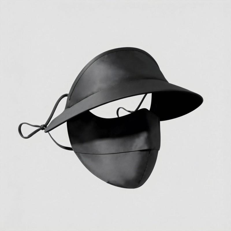 100% Mulberry Silk Face Shield With Brim UPF50 Sun Protection Outdoor Use
