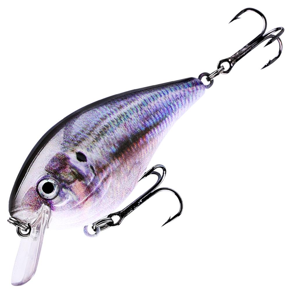 7.5cm 12.5g Floating Rattling Crankbait Fishing Lure – ABS Hard Bait with 3D Eyes & Treble Hooks for Bass & Predatory Fish