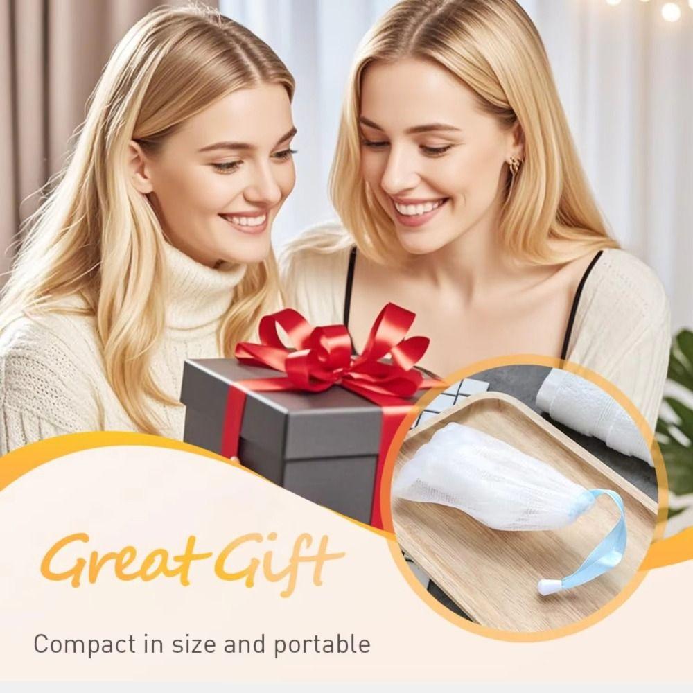 50 stk Dobbeltlags Badeskumnettposer Hengbare Såpeskumposer Skummende Skrubber