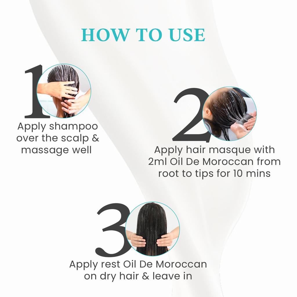 O3+ Oil De Moroccan Hair Spa Kit With Argan Oil Hair Mask 40gm+23ml For All Hair Types