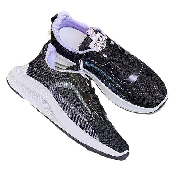 New Women's Flying Woven Shoes Platform Sneaker Running Shoes Breathable Comfortable Women's Casual Sneaker
