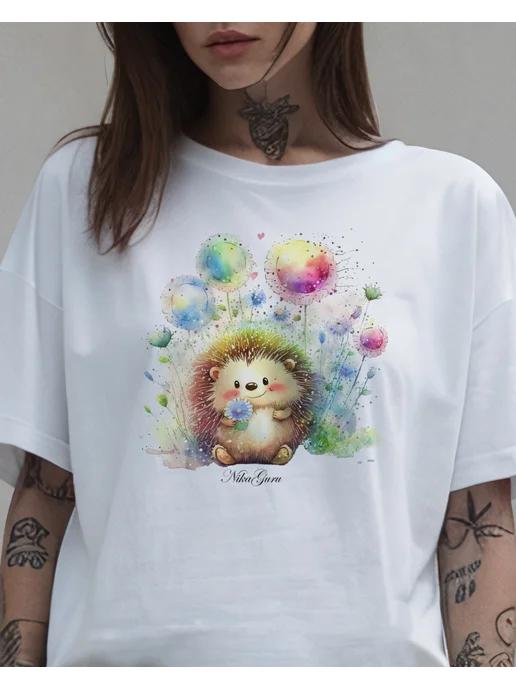 Hedgehog T-shirt for summer M
