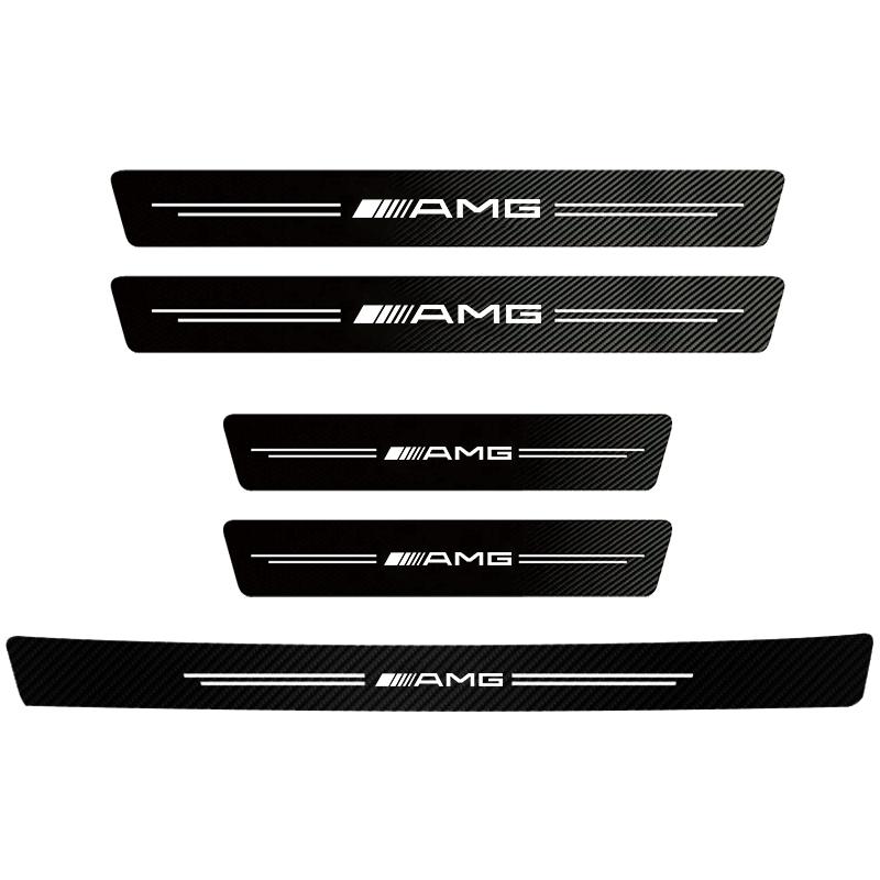 GLC GLB High-quality Carbon Fiber Car Door Sill Protector Sticker For Mercedes Benz AMG W203 W206 W220 W205 W211 W212 W201 GLC