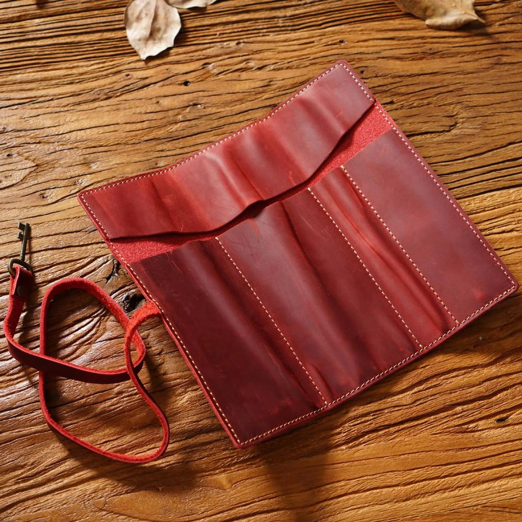 Handmade Retro Cowhide Pen Case Simple Art Multifunctional Bundled Stationery Bag Wearable
