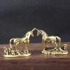 1pcs Pure Brass Mini Unicorn Ornament Small Brass Crafts Ornament Brass Car Keychain Jewelry Ornaments Home Living Room Decoration Men's Keychain