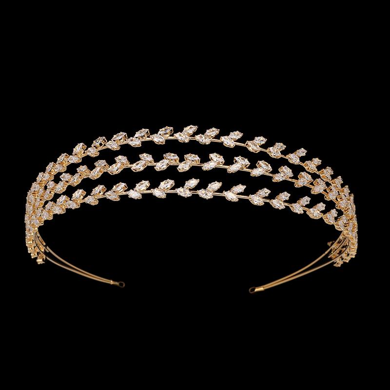 Hair Beads for Brides Crowns and Simple Tiaras Crystal Wedding Hair Accessories Rhinestone Headpiece for Women BC6869
