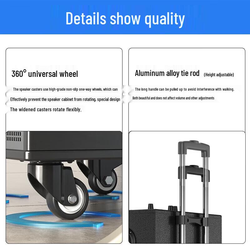 Soaiy SA-X65 15-inch High-Power Stage Bluetooth Speaker CN Plug (adapter Included)