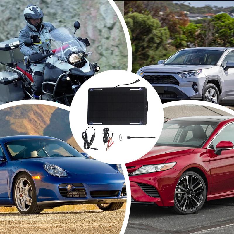 Solar Auto-Batterieladegerät Intelligentes Auto-Batterie-Solarpanel-Ladegerät 18V Leichtes Solarpanel Tragbares Auto-Batterieladegerät