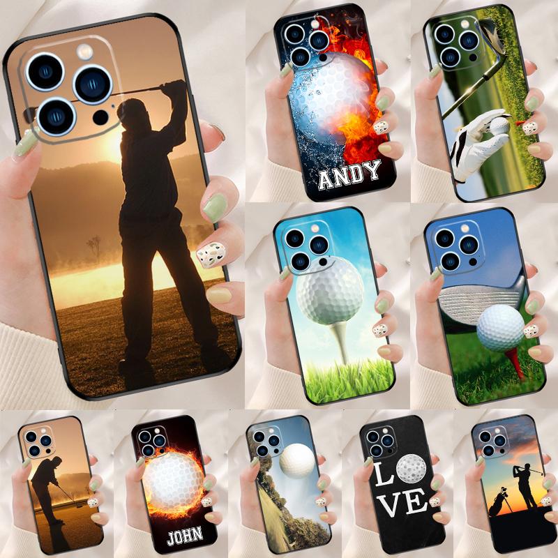 GOLF GOLFER GOLFING SUNSET Phone Case For iPhone 16 17 Pro Max 17 Air 16E 13 12 Mini 14 15 Plus 11 Pro Max Back Cover