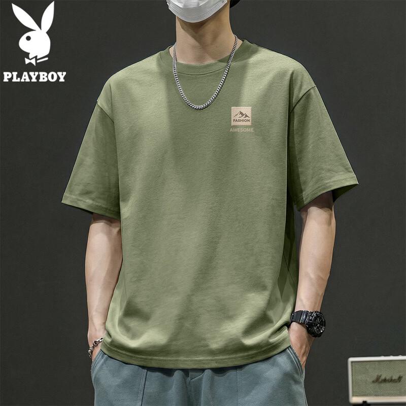 Playboy Men s 2026 Summer Cotton Blend Short Sleeve T-Shirt 2XL